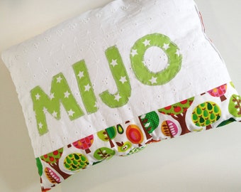 Baby Pillow Personalized with Name Trees