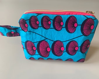 Cosmetic Bag Toiletry Bag Bag with Zipper, African Wax