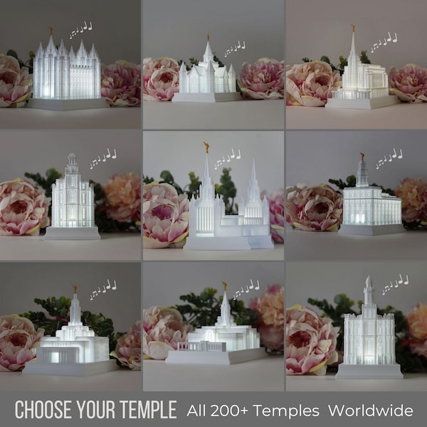 LDS Temple Music Light (choose your temple)