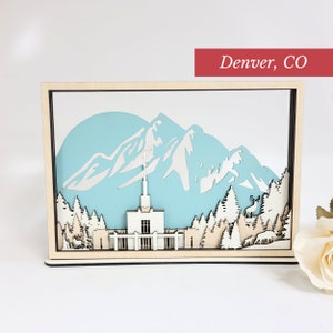 Denver Colorado Temple, LDS Customized Temple State Sign, Laser cut and fully assembled
