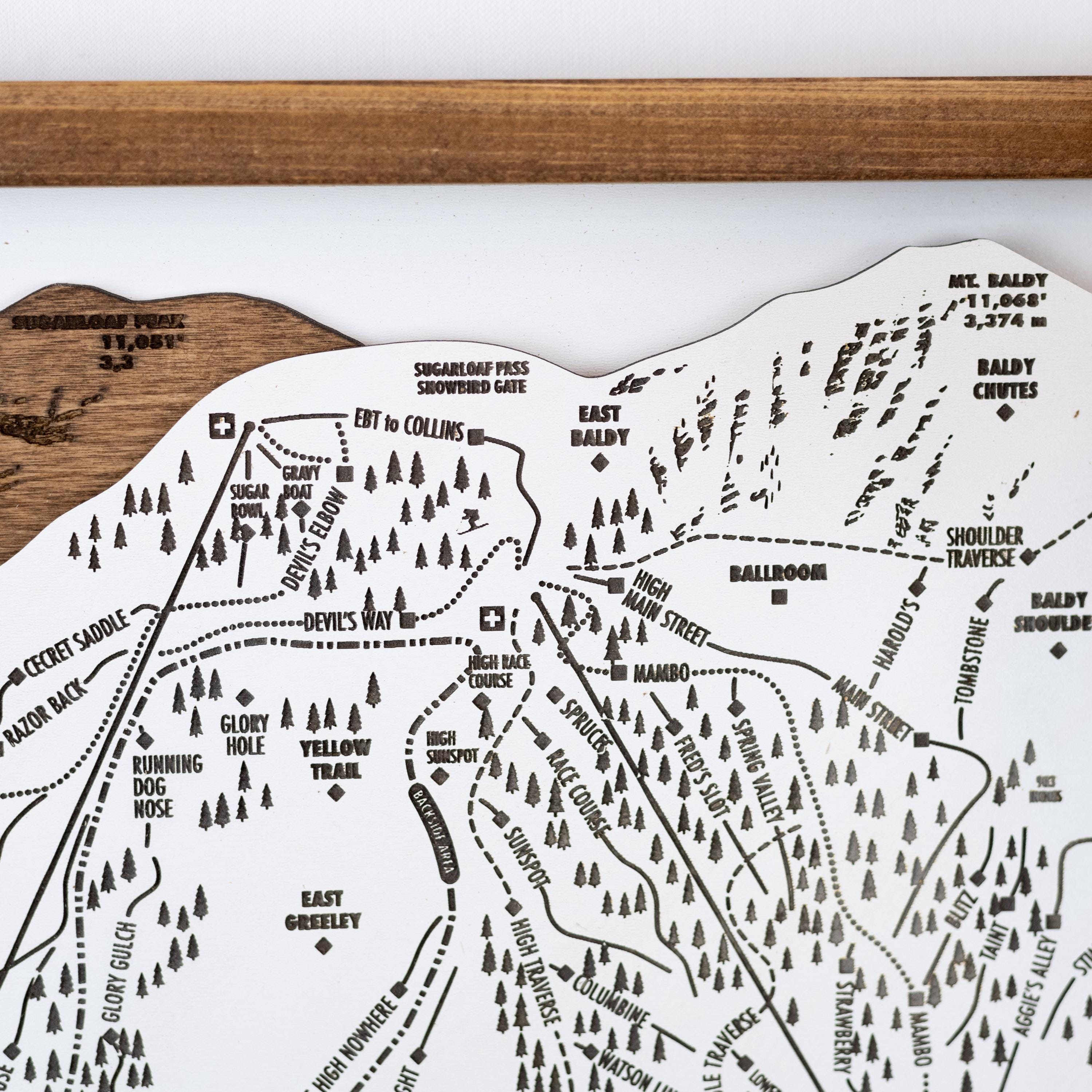 Alta Ski Resort Laser Engraved Map - Etsy