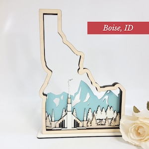 Boise Idaho Temple, LDS Customized Temple State Sign, Laser cut and fully assembled