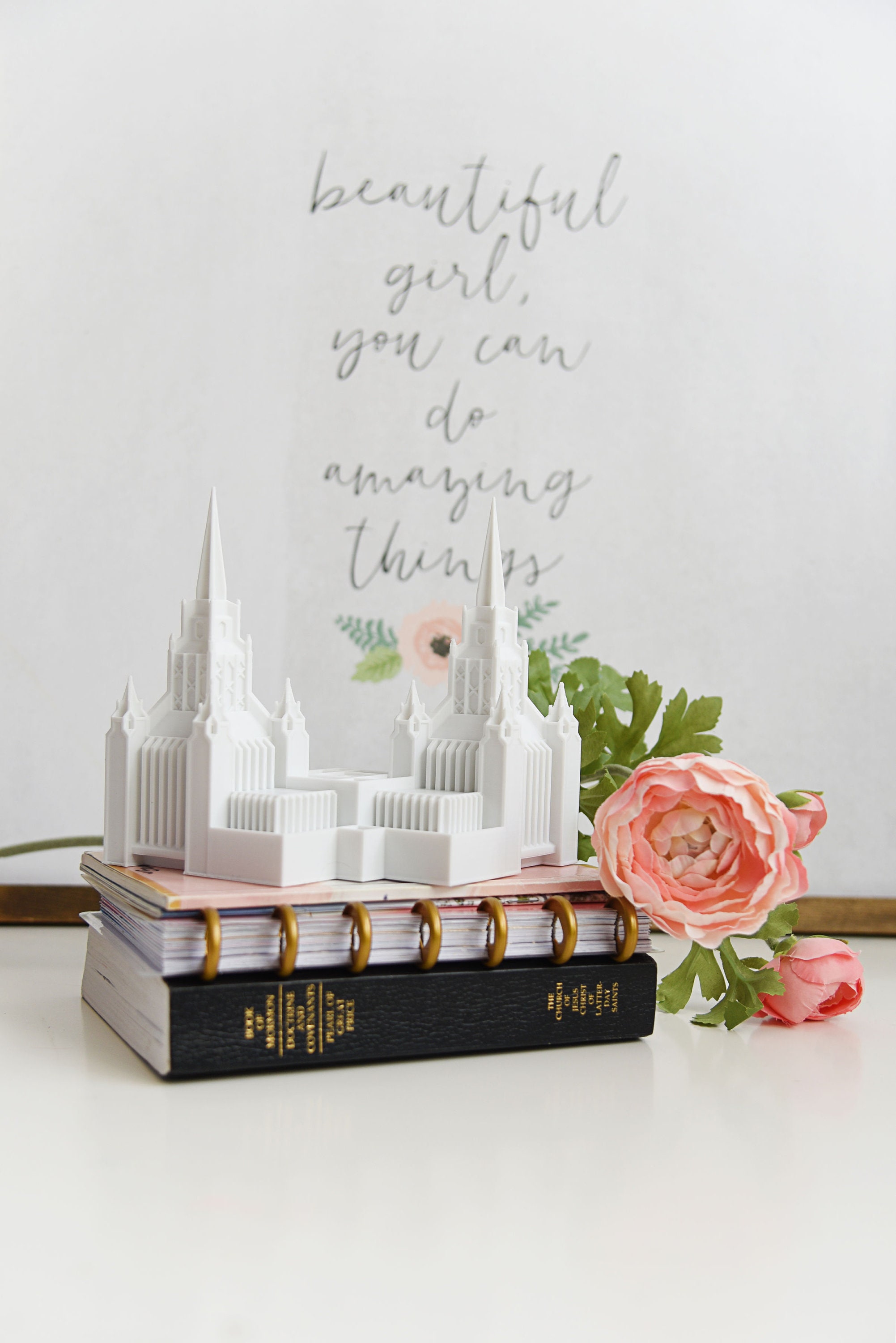 San Diego California Temple Replica Statue