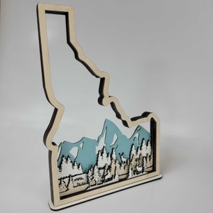 Idaho State Custom Sign (Idaho Elk Wildlife) Laser cut and fully assembled