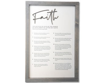 The Articles of Faith | LDS Proclamations Modern Wall Decor Sign