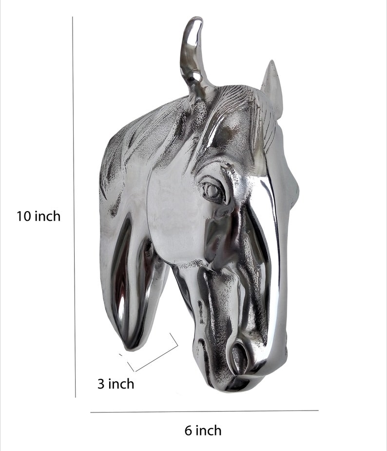 Metal Wall Mount Horse Head Wall Hanging Sculpture Statue Figurine Etsy