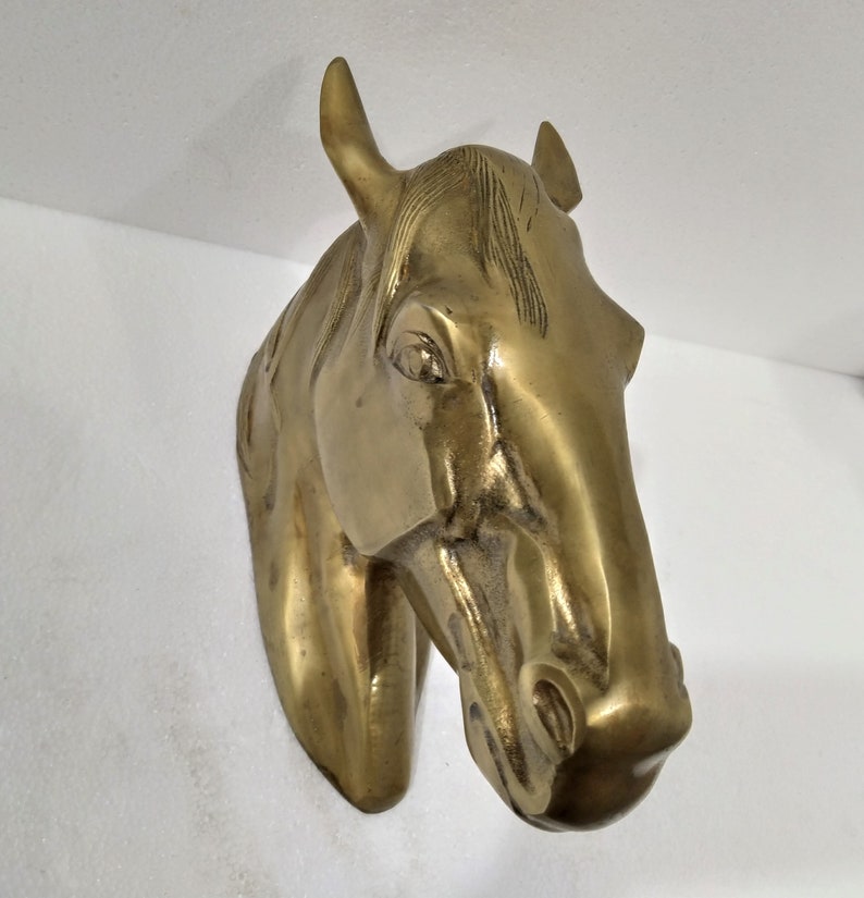 Metal Wall Mount Horse Head Wall Hanging Sculpture Statue Figurine Etsy