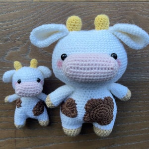 Crochet Cow Pattern BUNDLE: Chunky and Mini Cow Crochet Pattern, Amigurumi Cow Crochet Pattern, Amigurumi Cow, Cow Pattern, Farm Crochet