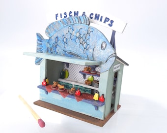 Craft kit for a market stall on a mini scale "Fish & Chips"