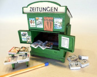 Craft pack for a newspaper kiosk with lots of accessories