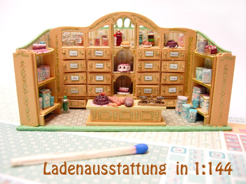 Selbstklebende Tapete in 1:144 Kaufmannsladen Bild 2