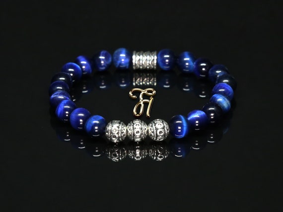 Pulsera Ajustable Pulsera De Ojo De Tigre Azul Real Para Con Pulsera Ajustable Pulsera De Ojo De Tigre Azul Real Para Con