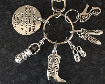 Marilyn Munroe Shoes Themed Keyring