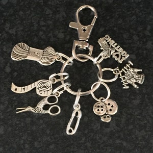 Love Knitting Themed Keyring