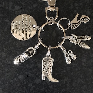 Marilyn Munroe Shoes Themed Keyring