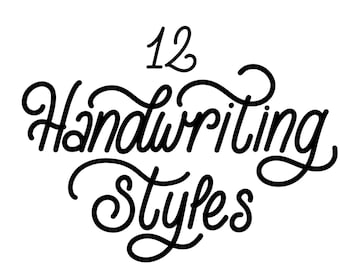 12 Handwriting Styles for 12 Months Workbook (PDF and Procreate)