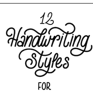 12 Handwriting Styles for 12 Months Workbook (PDF and Procreate)