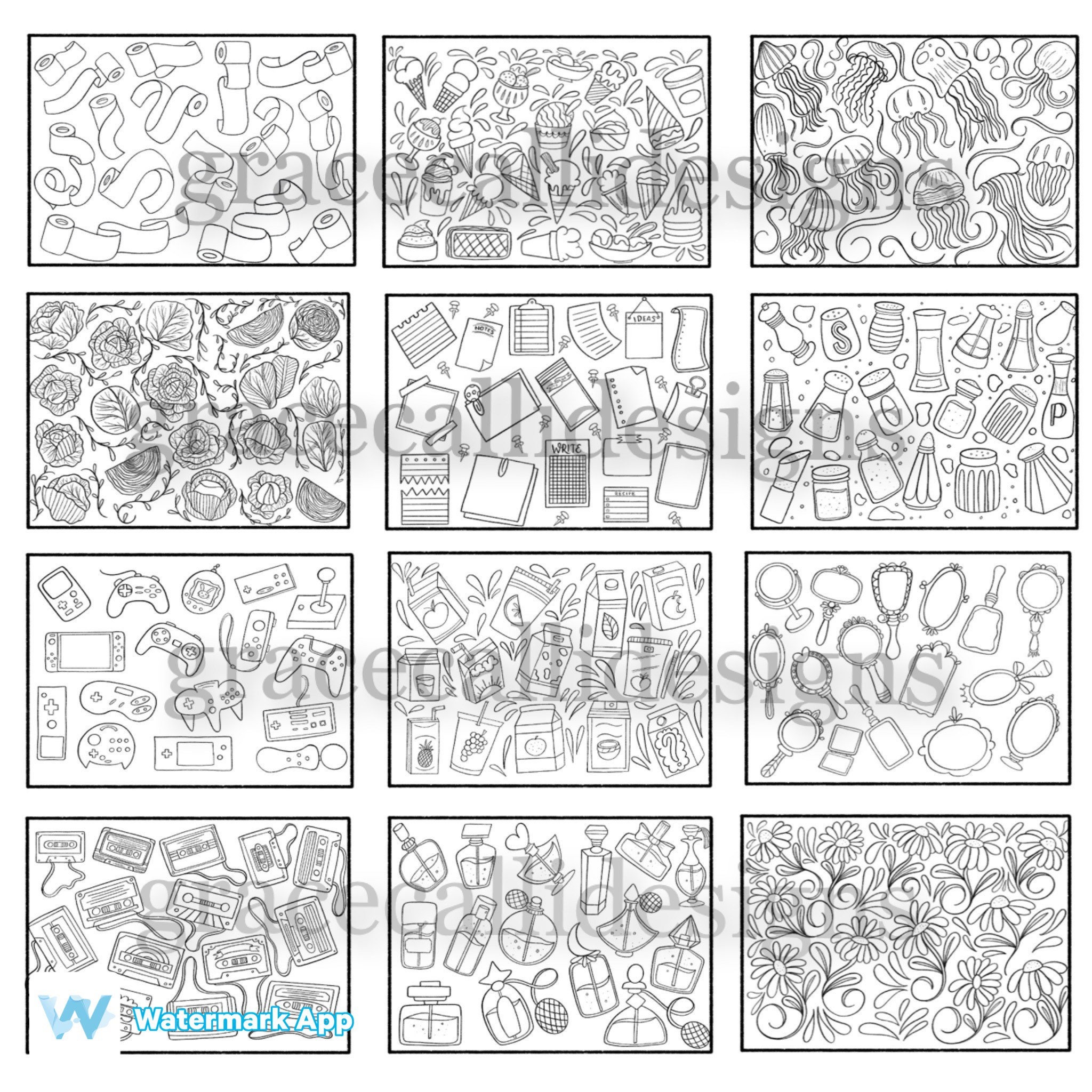 Complete: 100 Days of Coloring Doodle Pages - Etsy