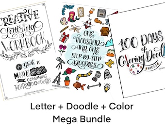 SALE: Letter + Color + Doodle Mega Bundle