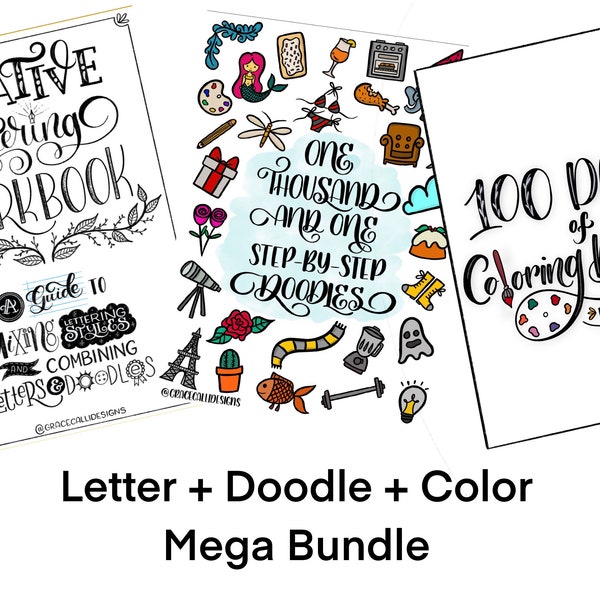 SALE: Letter + Color + Doodle Mega Bundle