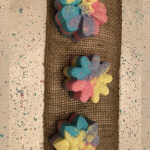 Unicorn Flower-Shaped Bath Bombs