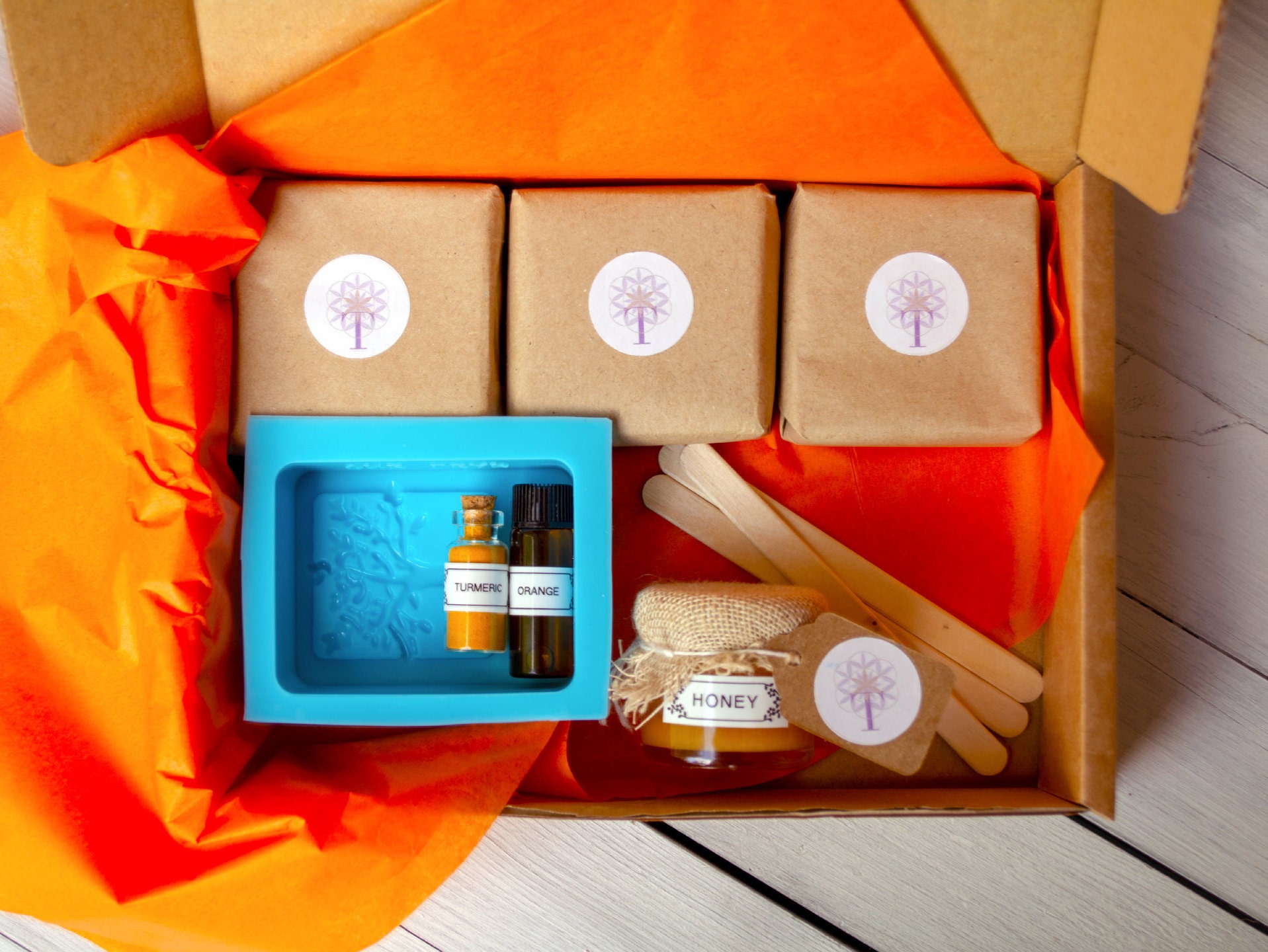 Eco Friendly Soap Making Kit Honey Sweet Orange & Turmeric Etsy UK