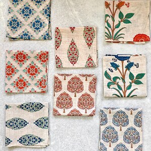 TOVAGLIOLI in cotone con stampa a blocchi, tovaglioli da cena in tessuto di cotone al 100%, tovaglie riutilizzabili, tovaglie Boho all'ingrosso, set di tovaglioli ecologici riutilizzabili