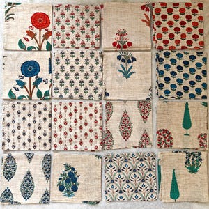 Assorted Napkin - Jaipur Hand Block Printed Napkin - 100% Cotton Cloth Napkin -  Eco Friendly Reusable Cloth Napkins - Party Table Décor