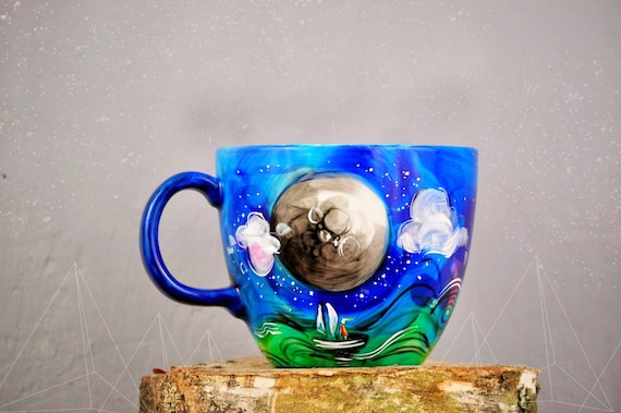 Extra Large Coffee Mug 1l "the Dream Never Stops to Call on Me" - Etsy