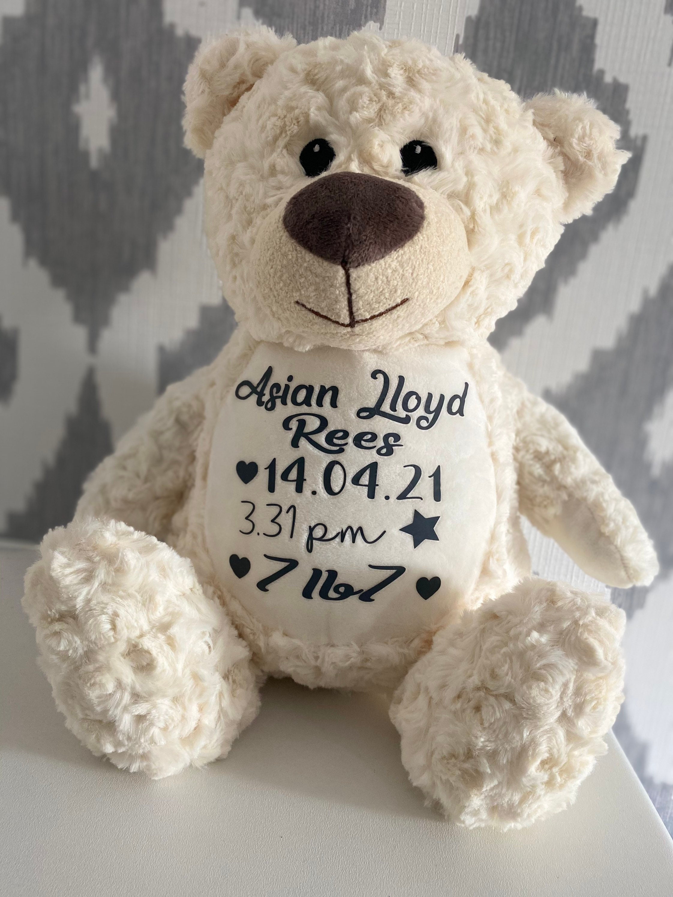 Personalised Memory Bear Personalised Teddy Bear Newborn Etsy UK
