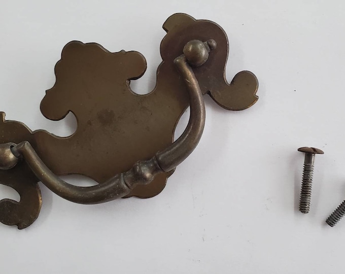Ethan Allen Brass Drawer Pull OEM REPLACEMENT 3 LARGE Handle Original