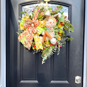 Easter wreath, Easter decor, Grapevine wreath, Bunny wreath