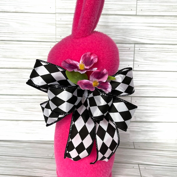 Flocked bunny, Flocked Easter bunny, Easter centerpiece, Flocked rabbit, Easter decor, Easter decoration