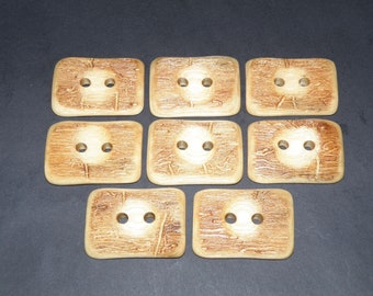 Large 8 Handmade  wood Tree Branch Buttons , accessories (1,77" x 1,38" diameter )