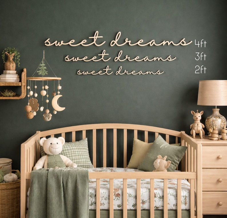 Sweet Dreams Wood Nursery Crib Wall Sign - Etsy