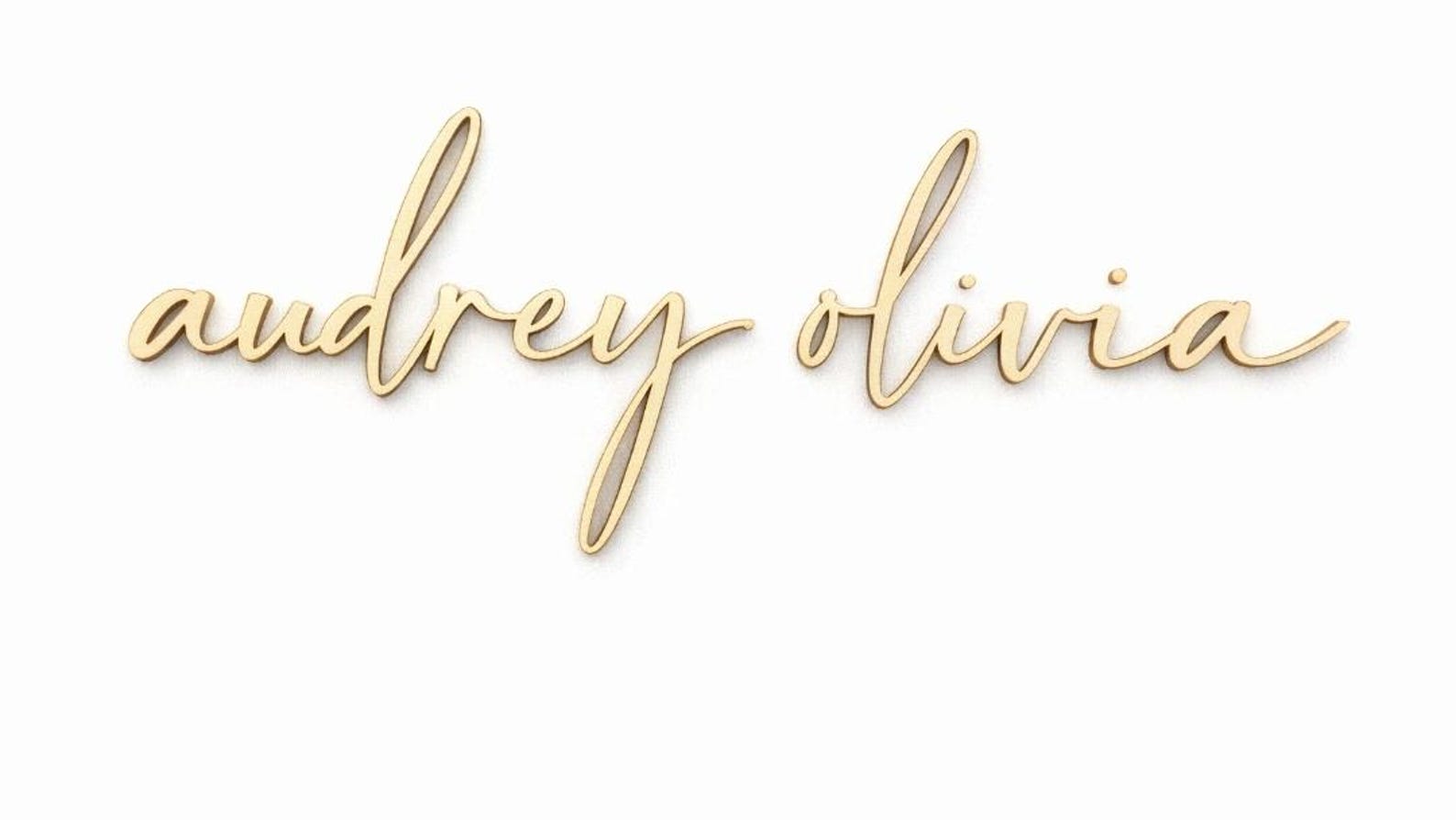 Wood Script Name Sign: Cursive Baby Nursery Wall Decor - Etsy