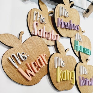 Personalized Teacher Apple Magnet - Teacher Gift | End of Year Teacher Gift | Teacher Appreciation Gift | Teacher Apple Sign