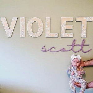Wildflower Flowered Wall Decor Wood Nursery Letters Boho Name Sign Layered 3d Letters Floral Wooden Alphabet Letters Girls Room Sign Bedroom