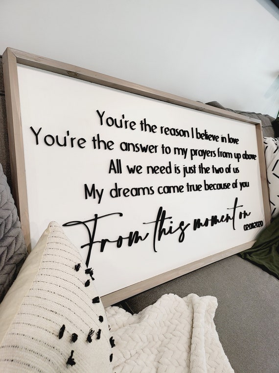 Song Lyrics Custom Wood Sign Farmhouse Style Living Room Decor -  Norway