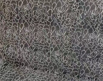 Bridal Flower Embroidery Lace Fabric: Off-White Tulle Sequin Corded Lace
