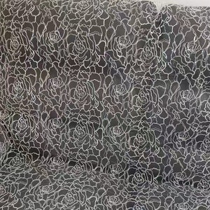 Bridal Flower Embroidery Lace Fabric: Off-White Tulle Sequin Corded Lace