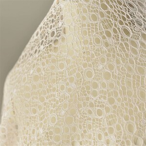 Exquisite Hollow Lace Fabric, Corded Lace Fabric, Bridal Veil Lace, Wedding Dress Fabric, Embroidery Tulle Lace Fabric By The Yard