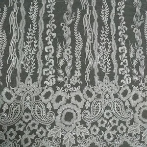 bruiloft jurk stof hoogwaardige tulle lace seuqins kant stof 51&#39;&#39; breedte borduurwerk pailletten jurk jurk stof bruids lace verkopen grootte gesneden