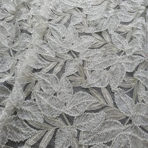 Beaded Lace Fabric: Delicate Bridal Wedding Lace