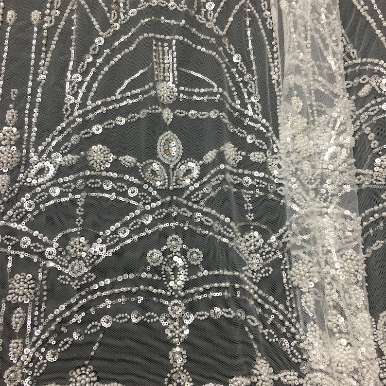 New Arrival Luxury Beaded Embroidery Lace Fabricbridal Dress Etsy