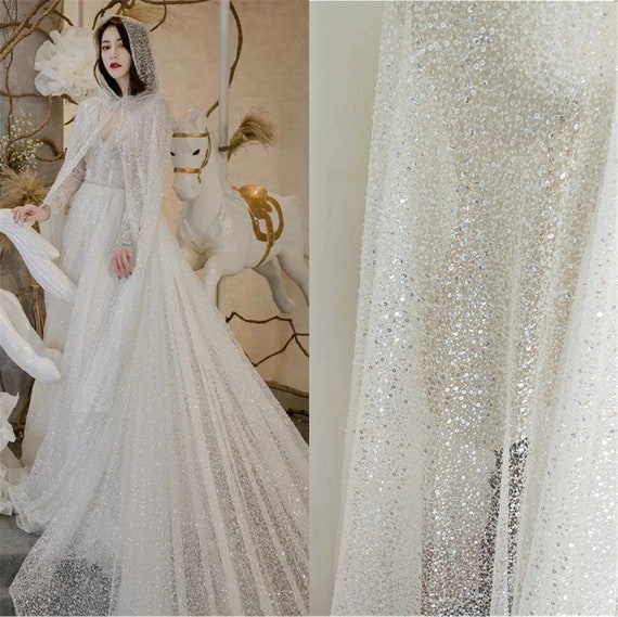 3D Floral Beaded Tulle Lace with Sequined Leaf Embroidery and Ruffled Petals on Mesh Base