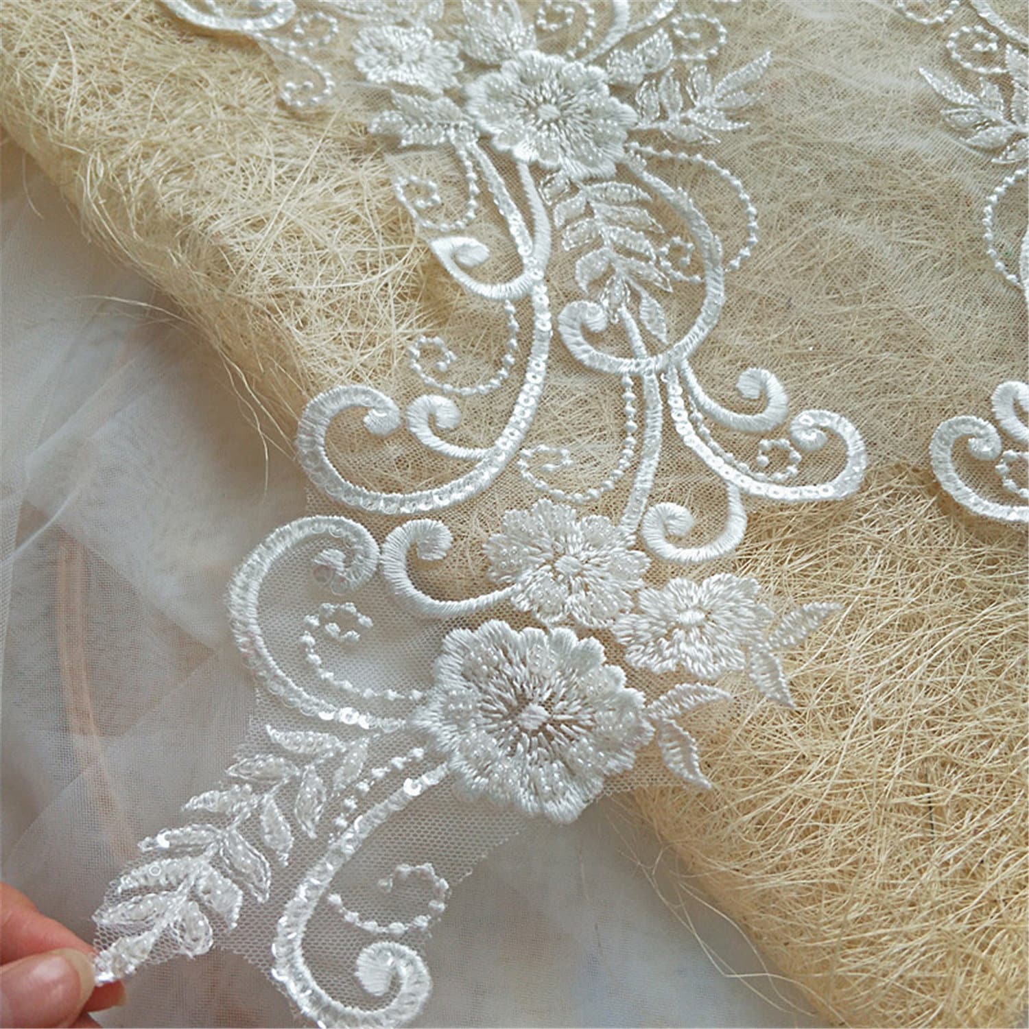 Heavy Beaded Embroidery Bridal Lace Applikation Rücken Mieder Etsy