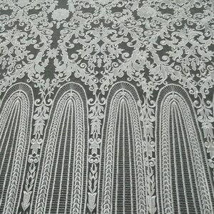 Mode broderie mariée dentelle, tissu de dentelle de Tulle Français pour robe de mariée par yard