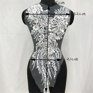 Bridal Lace Applique Flower Lace Applique Embroidered Lace Applique Wedding Lace Applique Bridal Veil Lace Applique