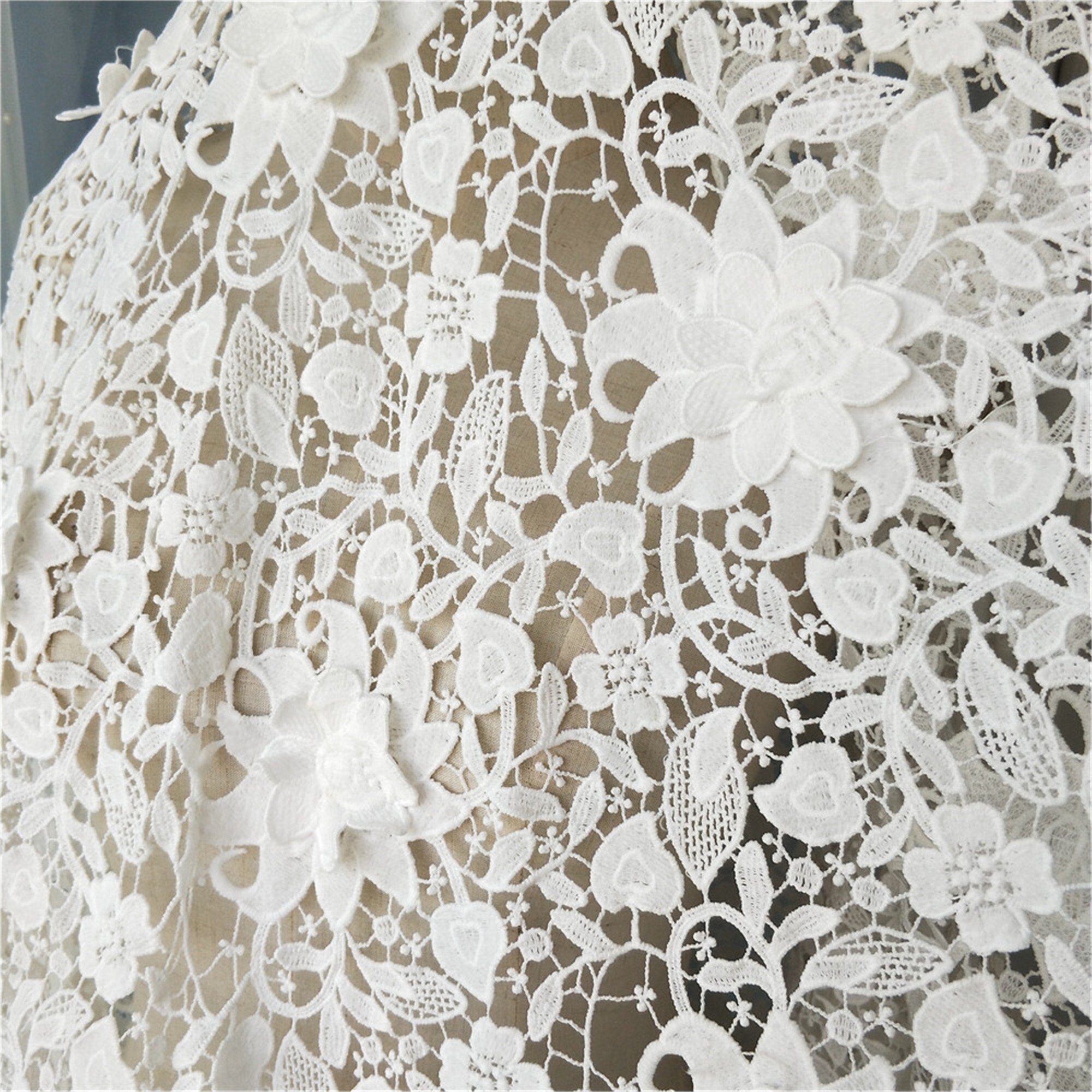 Gorgeous 3D Floral Lace Fabric Hollow Lace Fabric for Wedding - Etsy